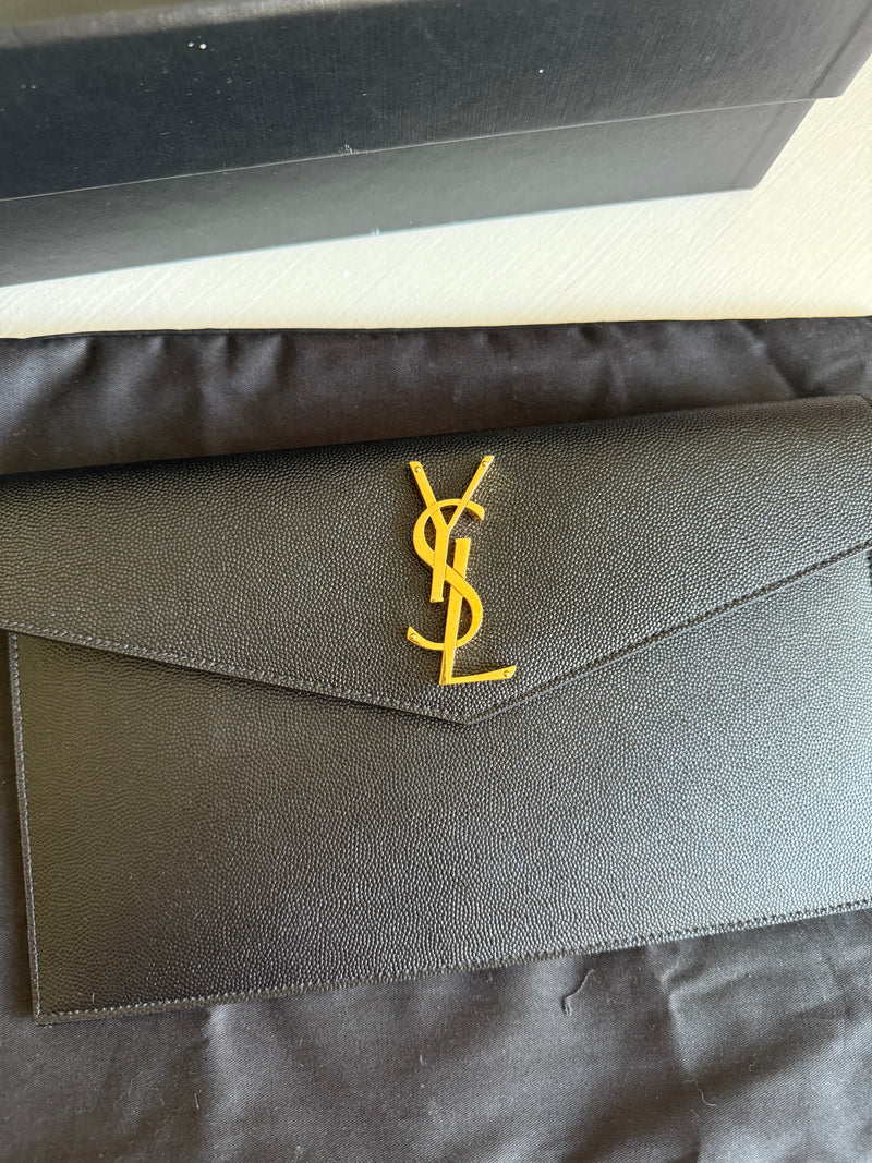 YSL Black Uptown Clutch