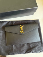 YSL Black Uptown Clutch