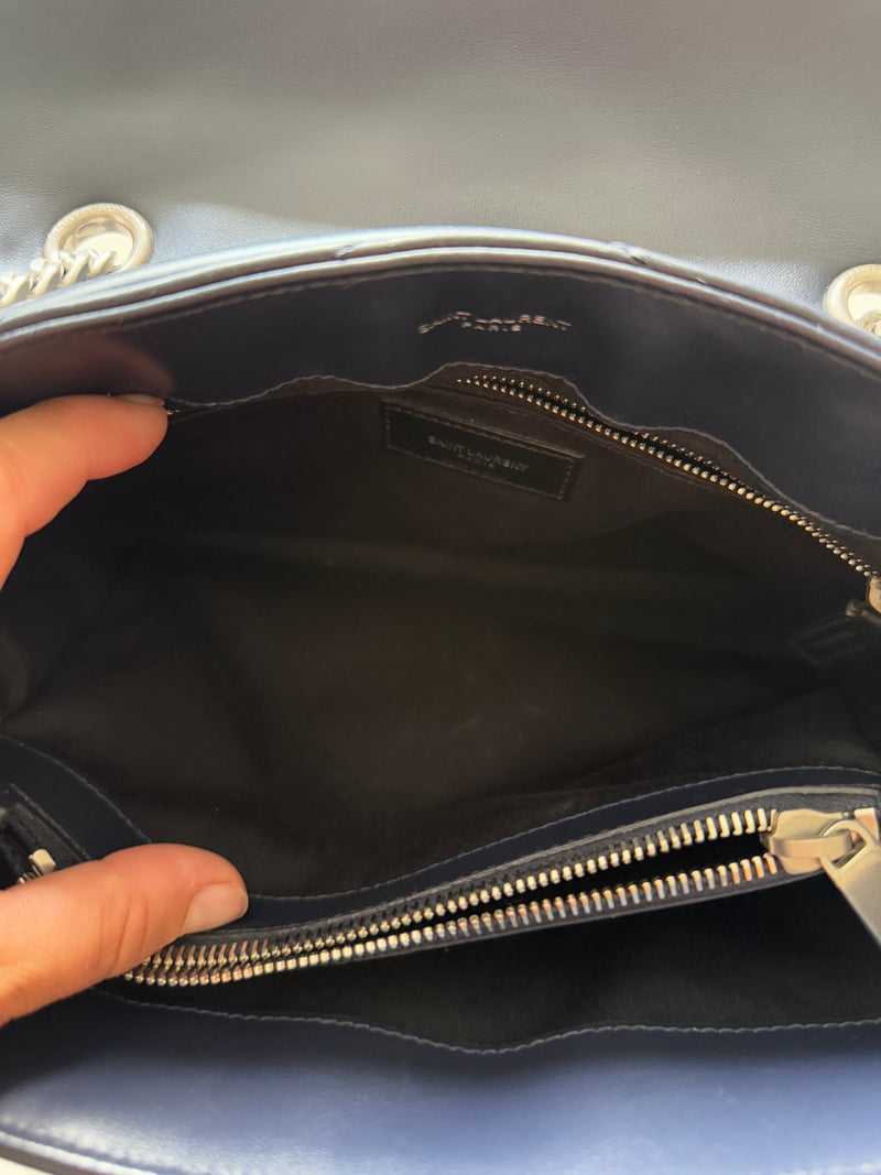 YSL Navy Blue Medium Loulou