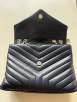 YSL Navy Blue Medium Loulou