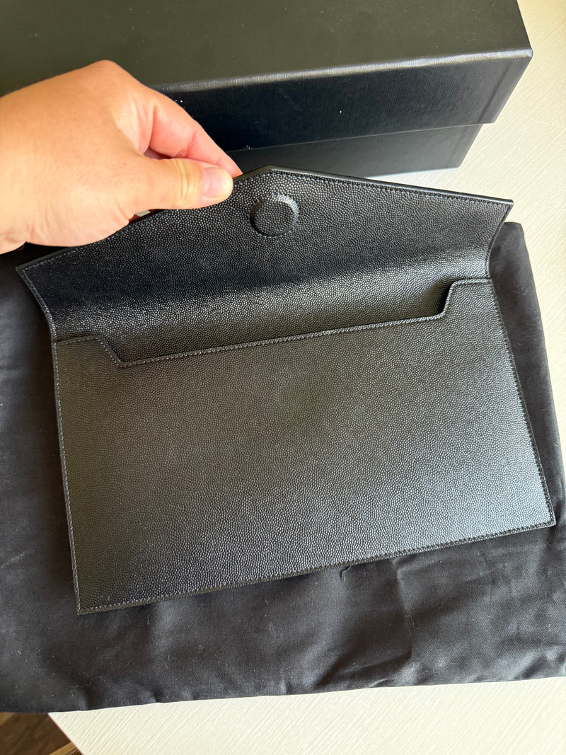 YSL Black Uptown Clutch