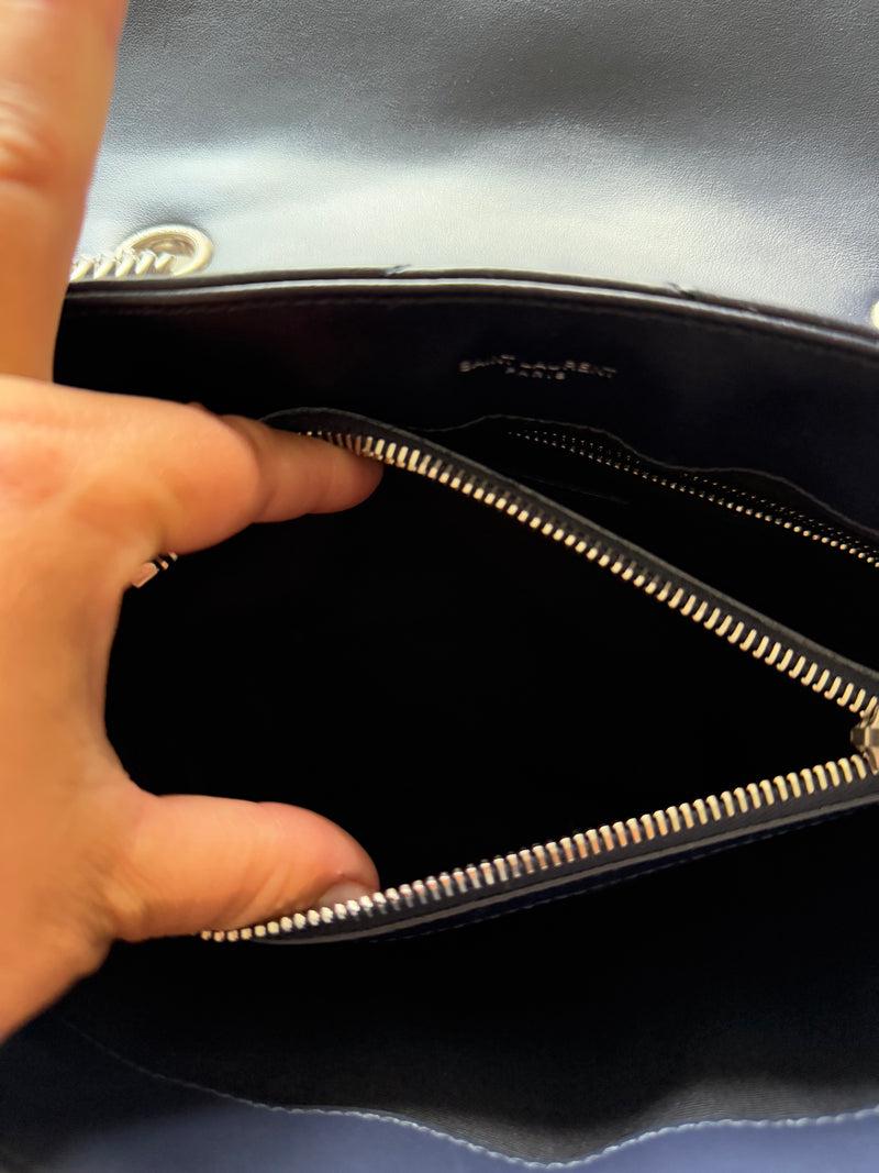 YSL Navy Blue Medium Loulou