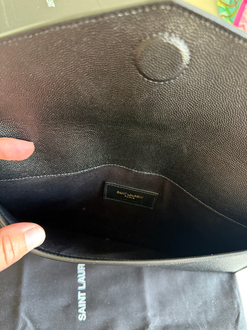 YSL Black Uptown Clutch