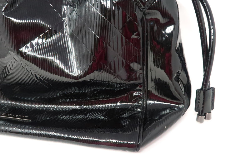 Burberry Black Patent Leather Shoulder Bag