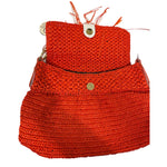 Fendi Orange Raffia Bag